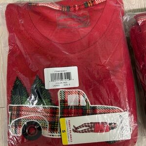 Eddie Bauer Red Pajama Set Ladies size S and kids size L (14/16)